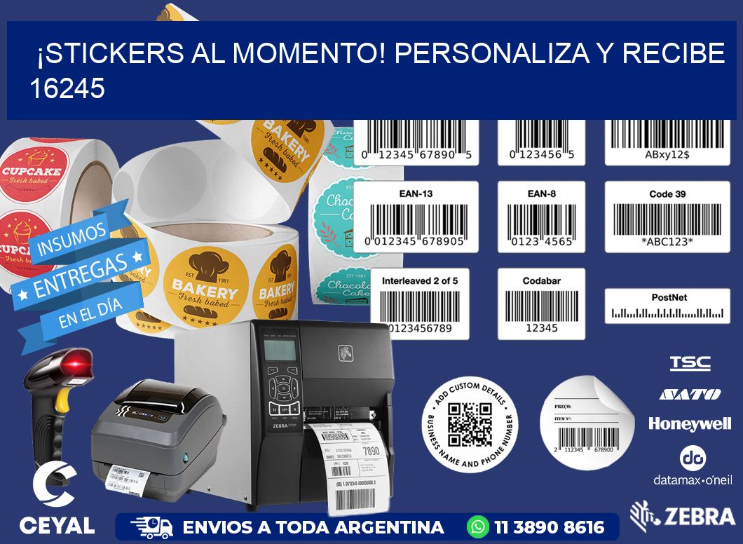 ¡Stickers al Momento! Personaliza y Recibe 16245