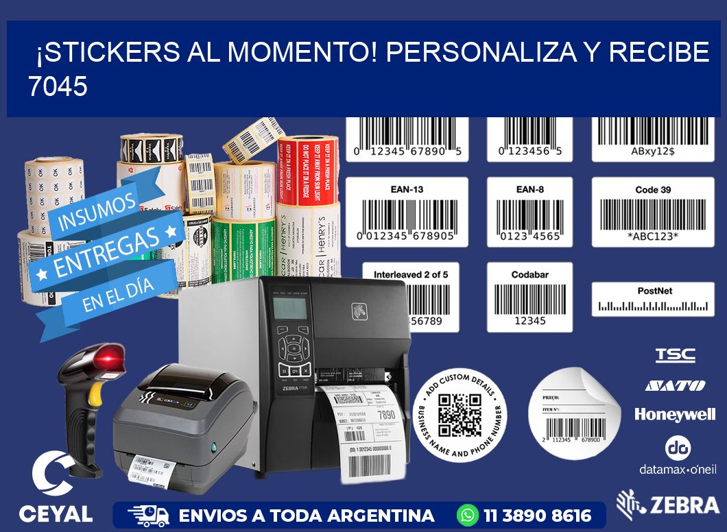 ¡Stickers al Momento! Personaliza y Recibe 7045