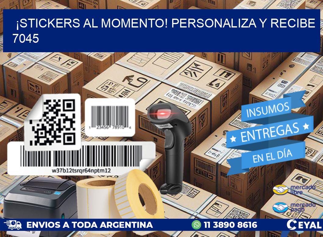 ¡Stickers al Momento! Personaliza y Recibe 7045