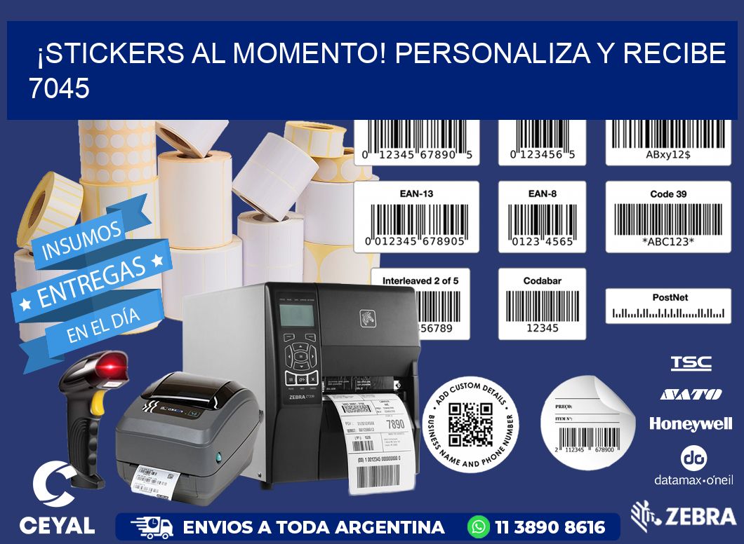 ¡Stickers al Momento! Personaliza y Recibe 7045