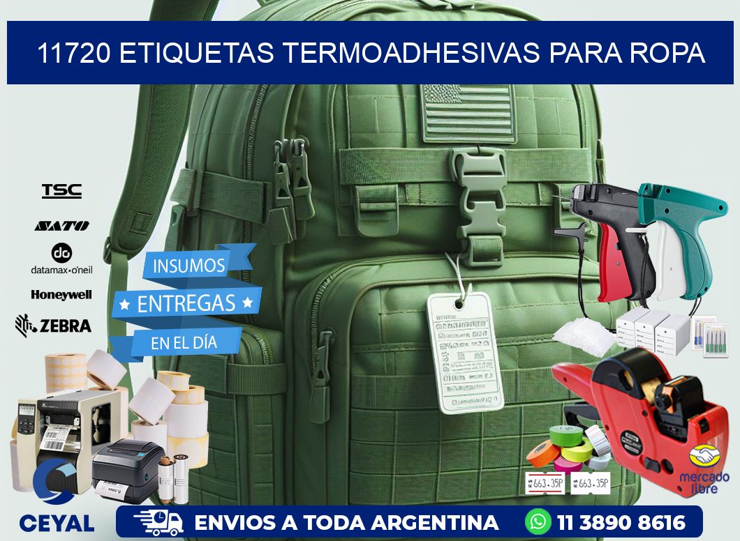 11720 Etiquetas termoadhesivas para ropa