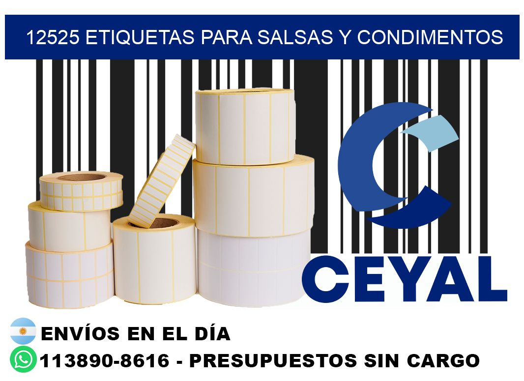 12525 Etiquetas para salsas y condimentos