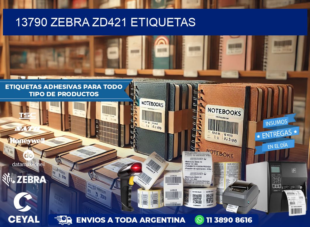 13790 Zebra ZD421 etiquetas