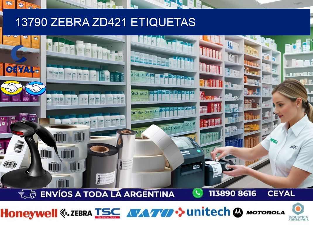13790 Zebra ZD421 etiquetas