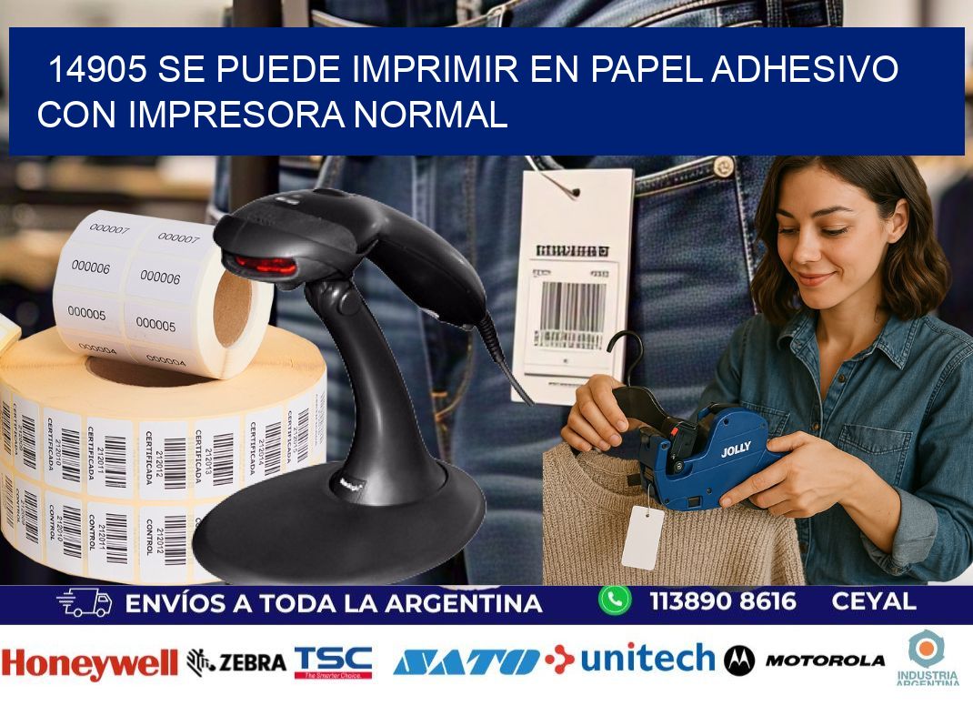 14905 Se puede imprimir en papel adhesivo con impresora normal