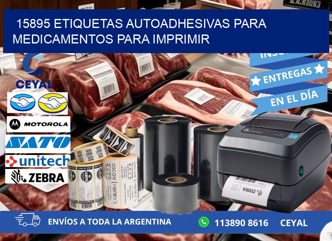 15895 Etiquetas autoadhesivas para medicamentos para imprimir