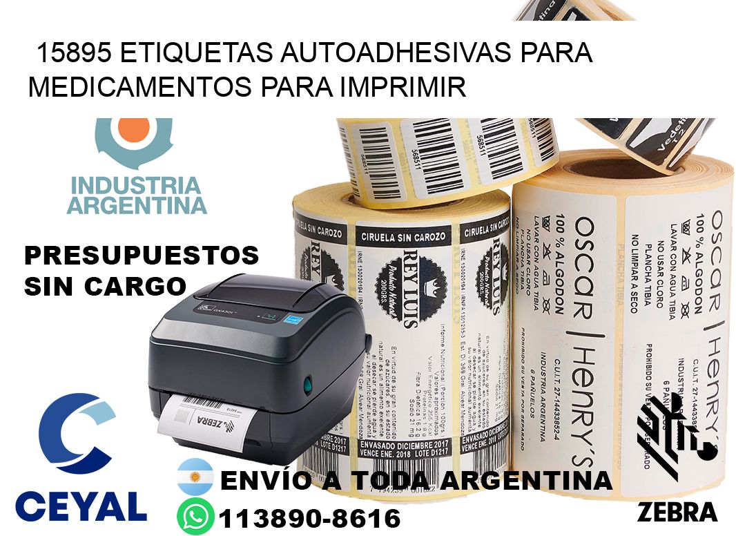 15895 Etiquetas autoadhesivas para medicamentos para imprimir