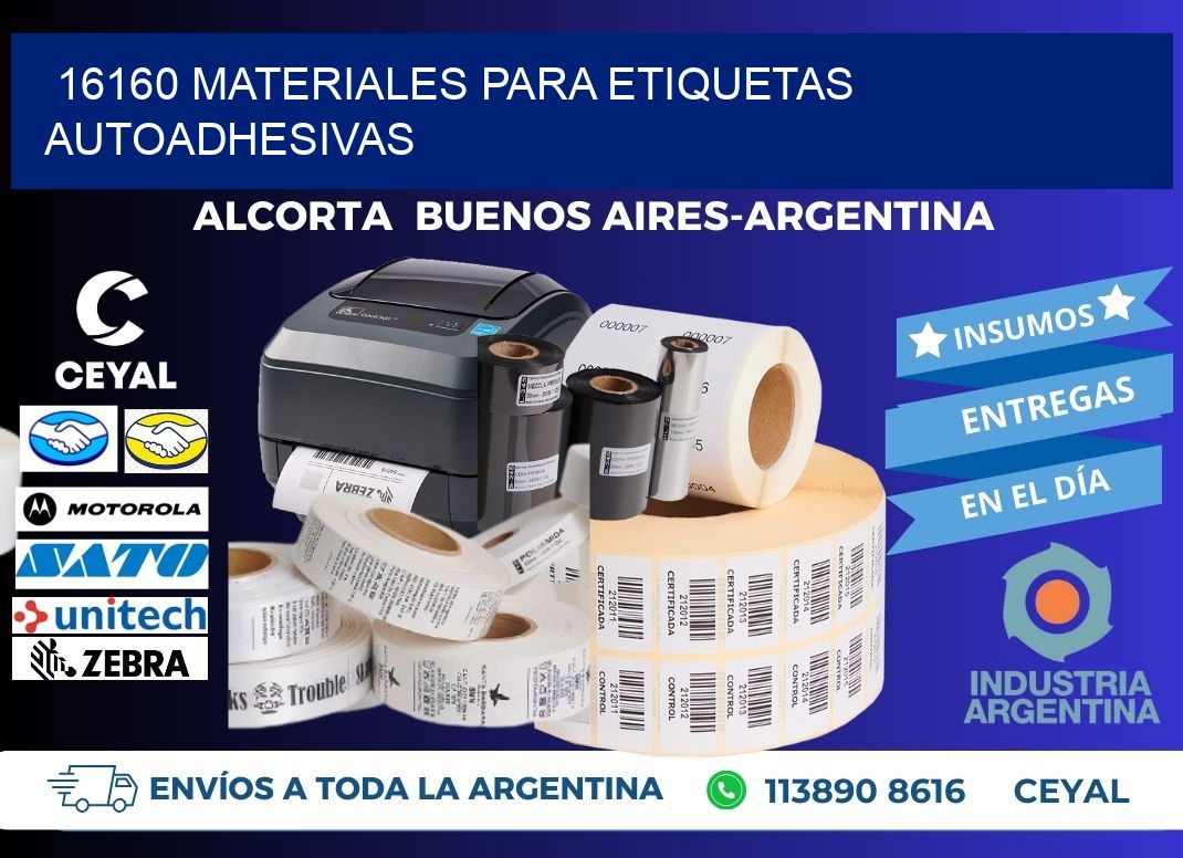 16160 materiales para etiquetas autoadhesivas