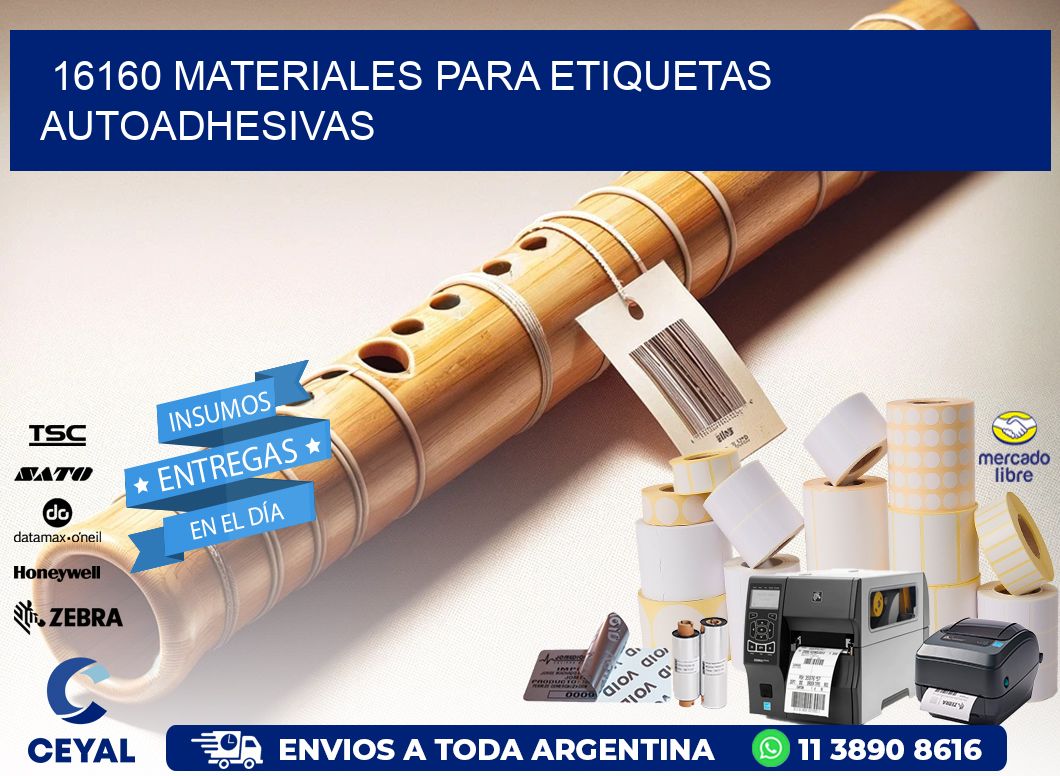 16160 materiales para etiquetas autoadhesivas