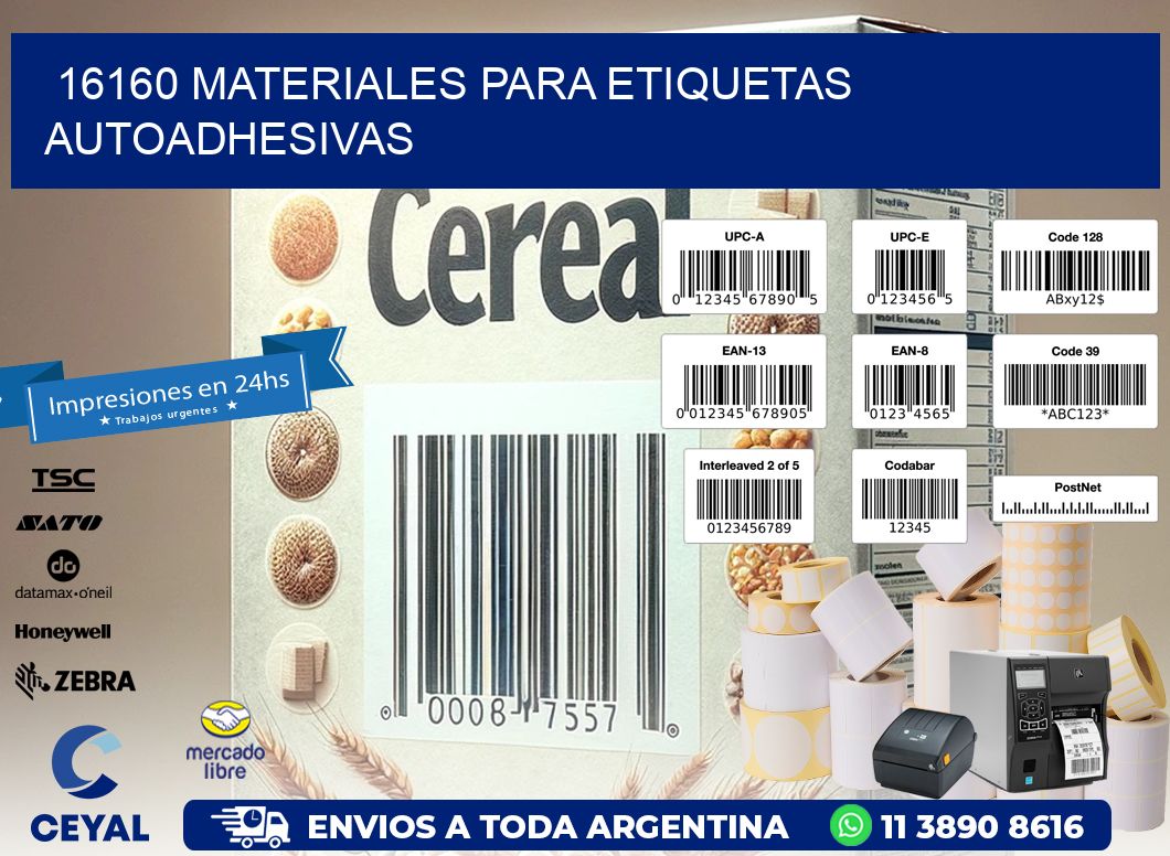 16160 materiales para etiquetas autoadhesivas