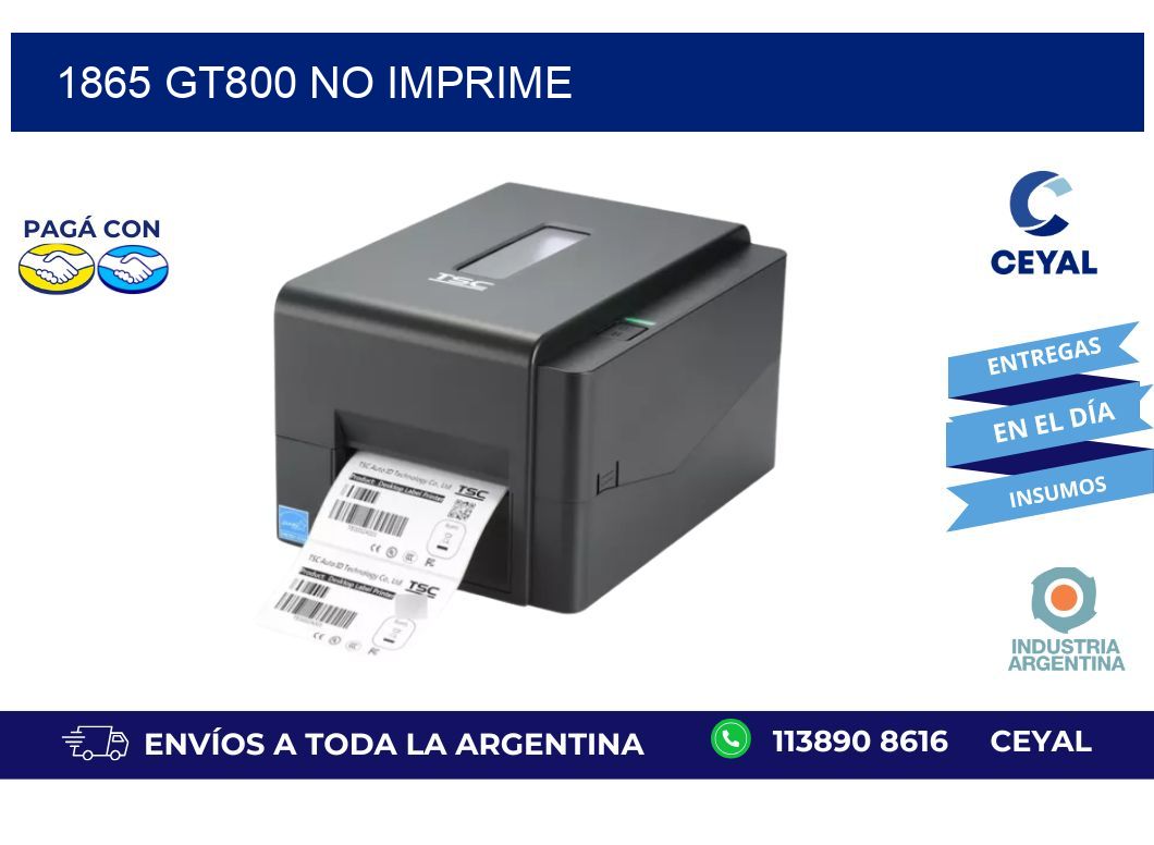 1865 GT800 no imprime