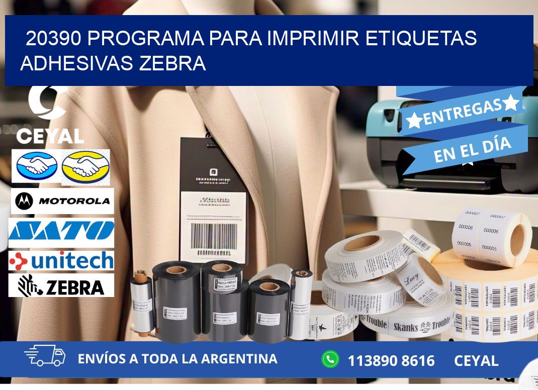 20390 Programa para imprimir etiquetas adhesivas zebra