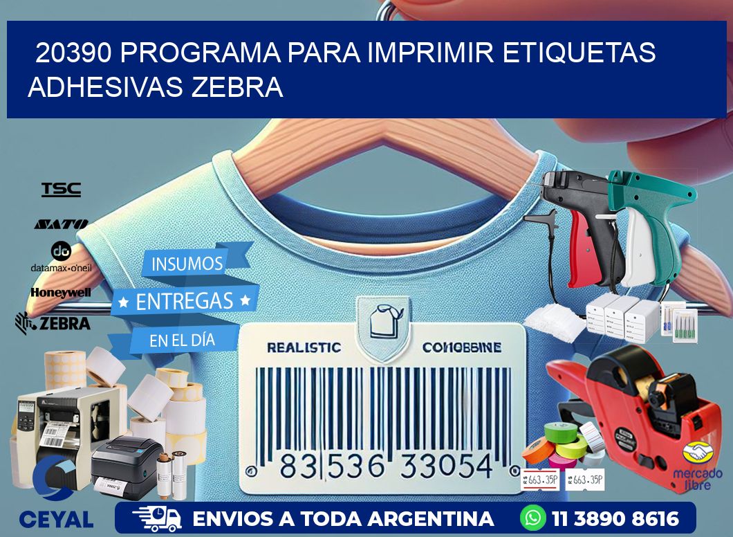 20390 Programa para imprimir etiquetas adhesivas zebra