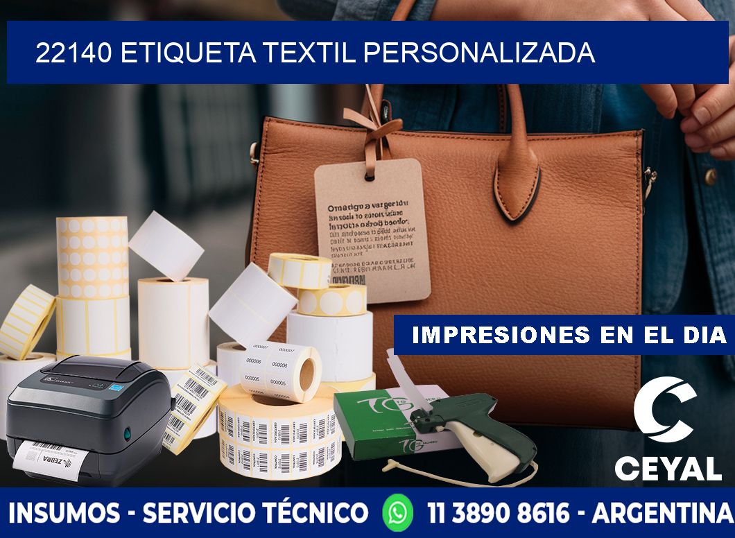 22140 Etiqueta textil personalizada