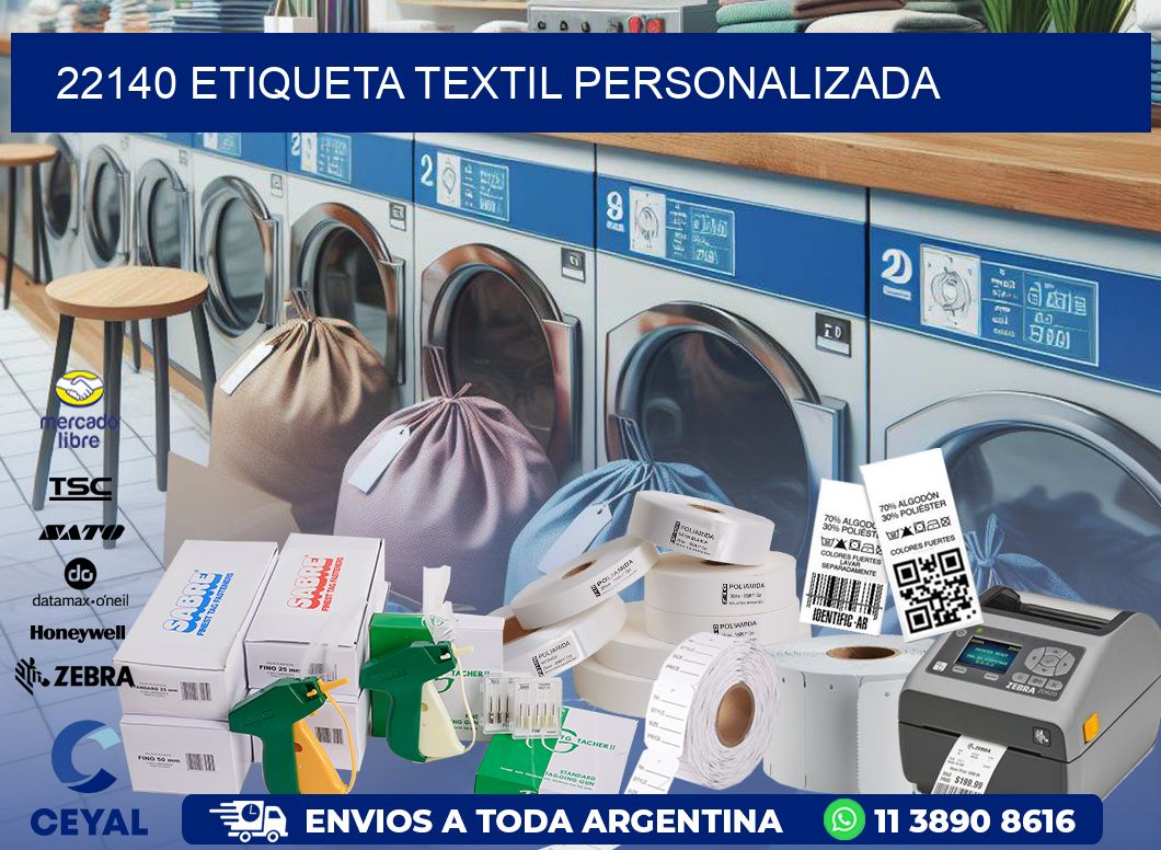 22140 Etiqueta textil personalizada