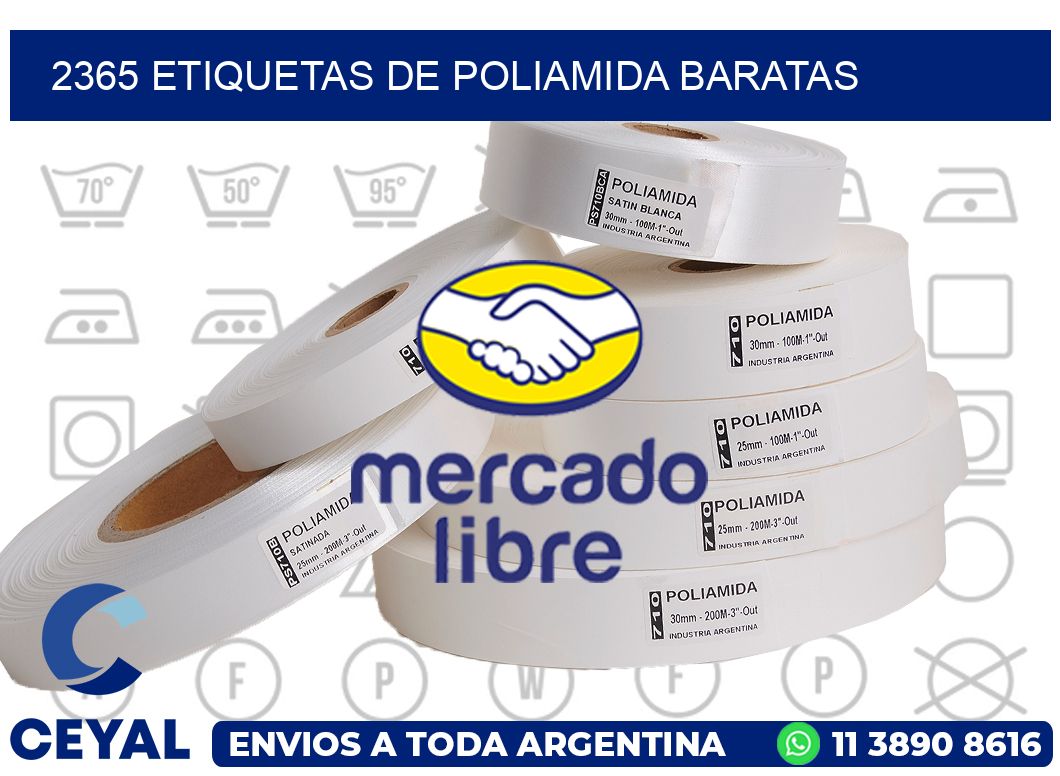 2365 etiquetas de poliamida baratas