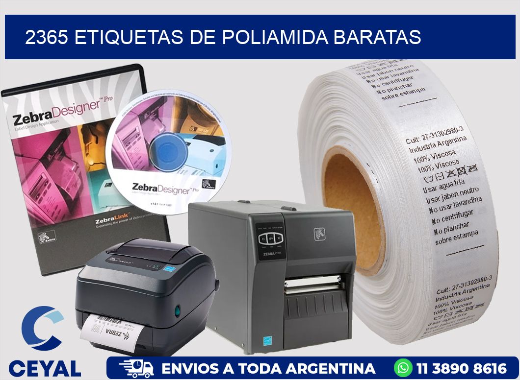 2365 etiquetas de poliamida baratas