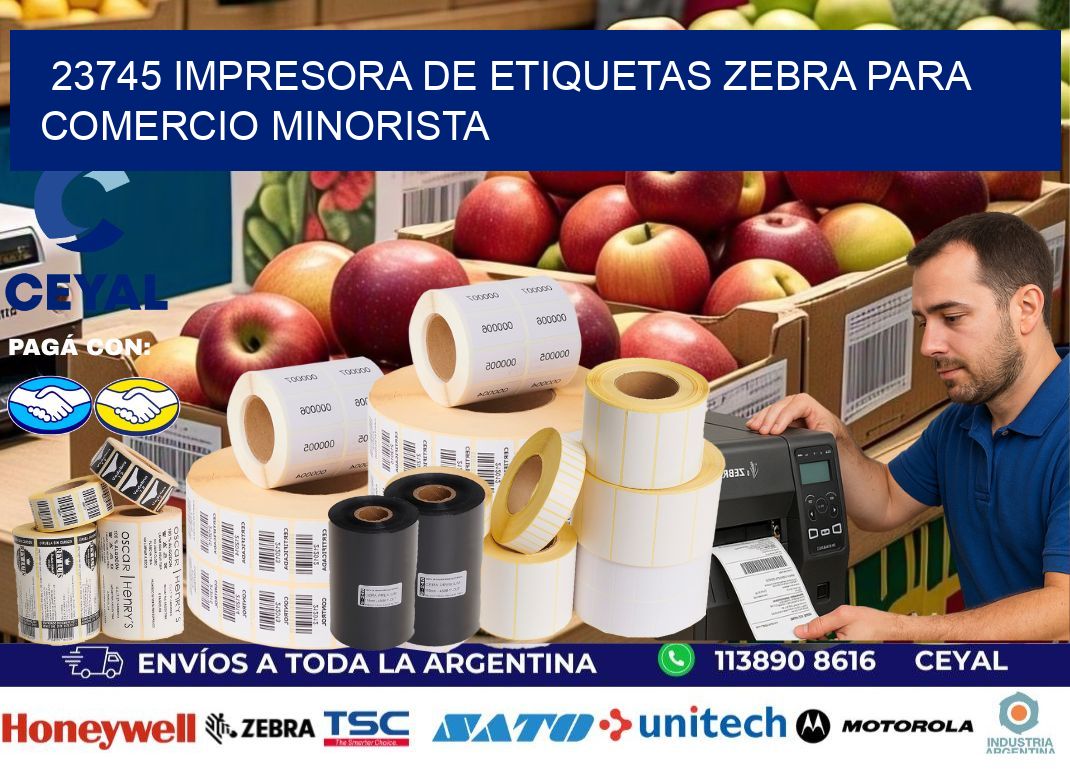 23745 impresora de etiquetas zebra para comercio minorista