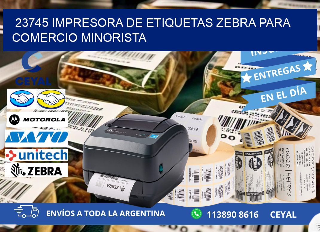 23745 impresora de etiquetas zebra para comercio minorista