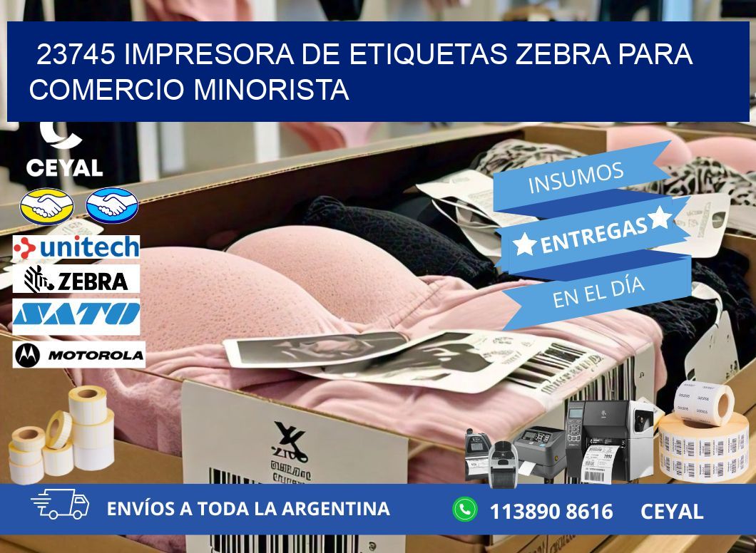 23745 impresora de etiquetas zebra para comercio minorista