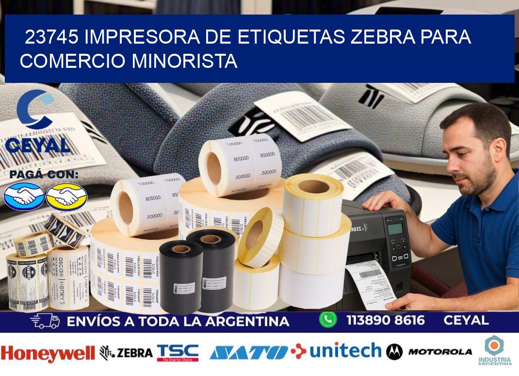 23745 impresora de etiquetas zebra para comercio minorista