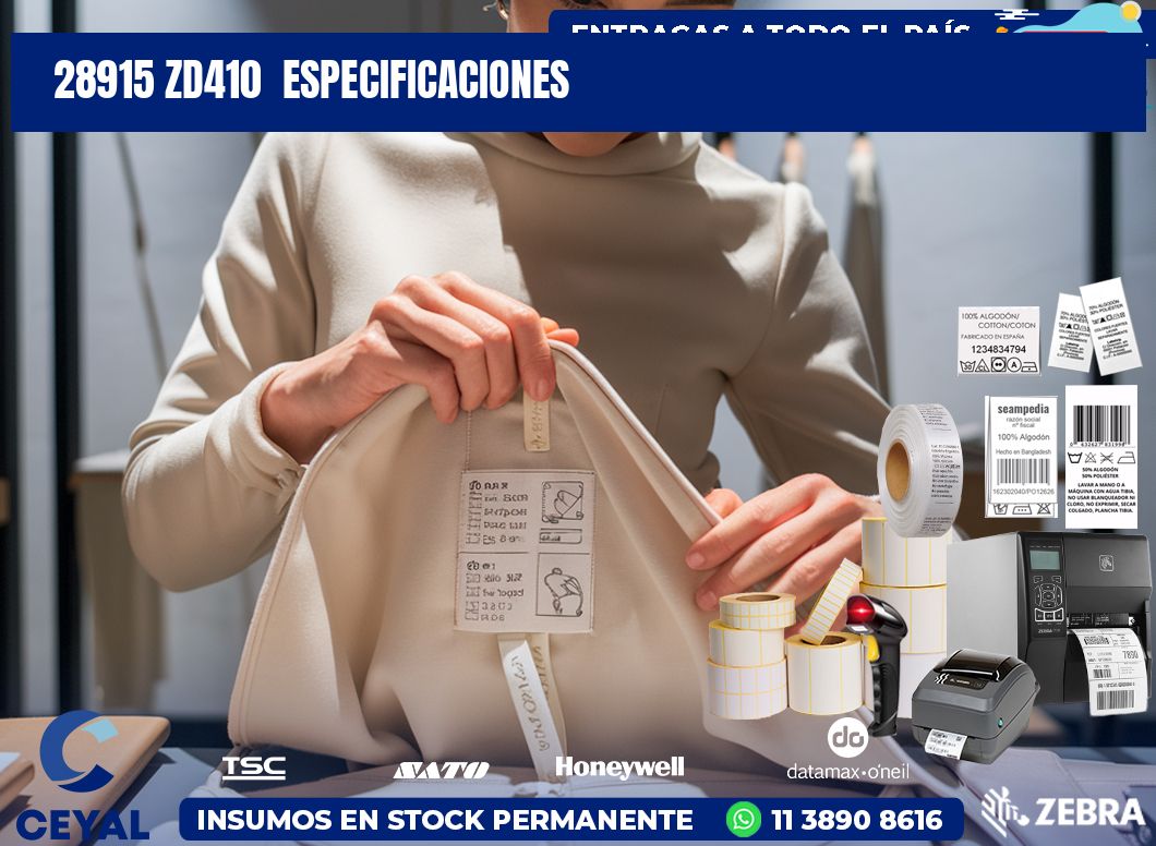 28915 ZD410  especificaciones