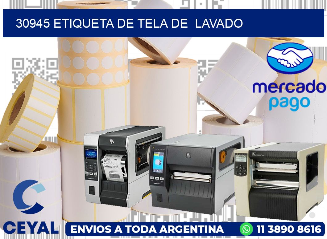 30945 etiqueta de tela de  lavado