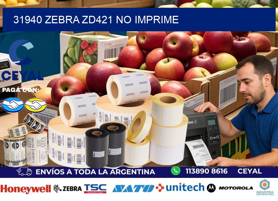 31940 Zebra ZD421 no imprime
