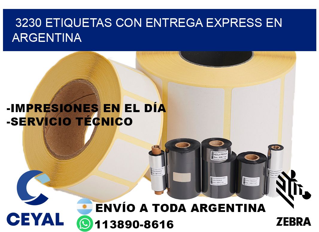 3230 Etiquetas con entrega express en Argentina
