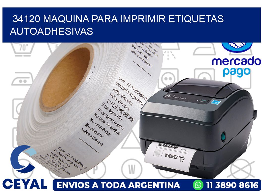 34120 maquina para imprimir etiquetas autoadhesivas