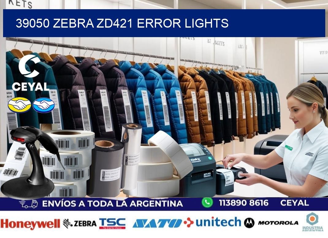 39050 Zebra ZD421 error lights