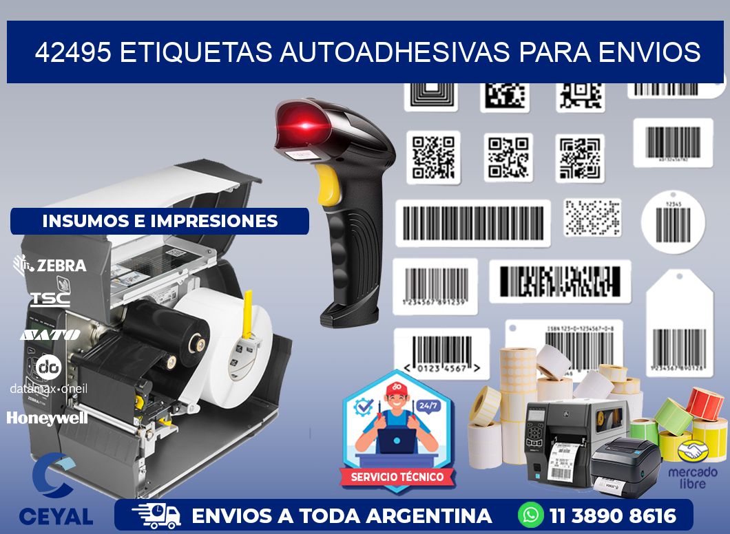 42495 etiquetas autoadhesivas para envios