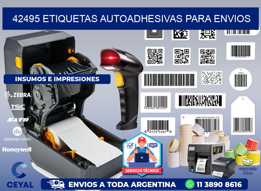 42495 etiquetas autoadhesivas para envios