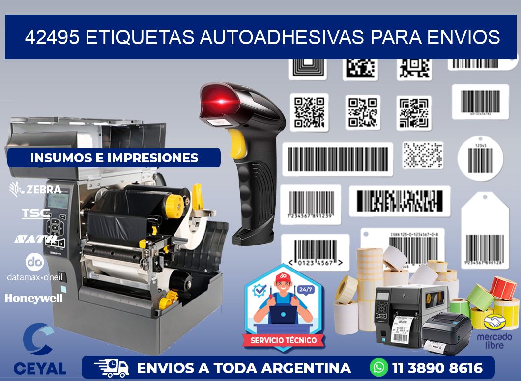 42495 etiquetas autoadhesivas para envios