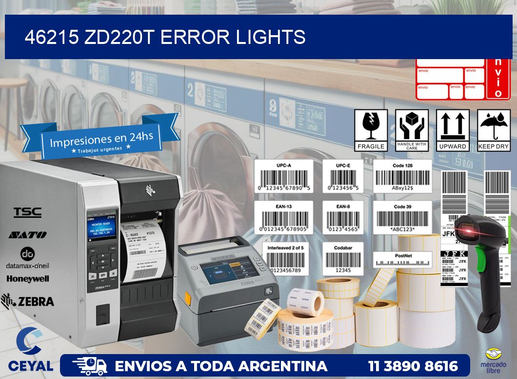 46215 ZD220t error lights