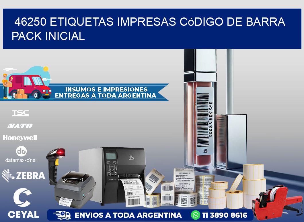46250 Etiquetas Impresas código De Barra Pack Inicial