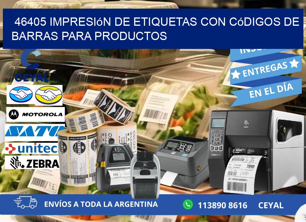 46405 Impresión de etiquetas con códigos de barras para productos