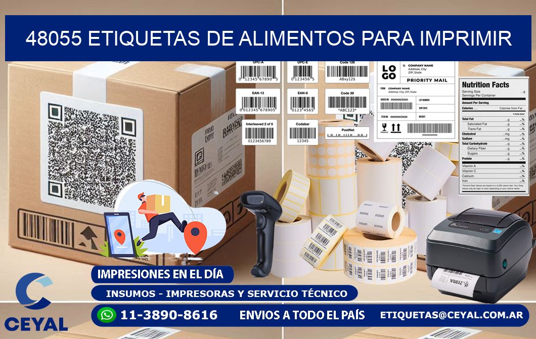 48055 Etiquetas de alimentos para imprimir
