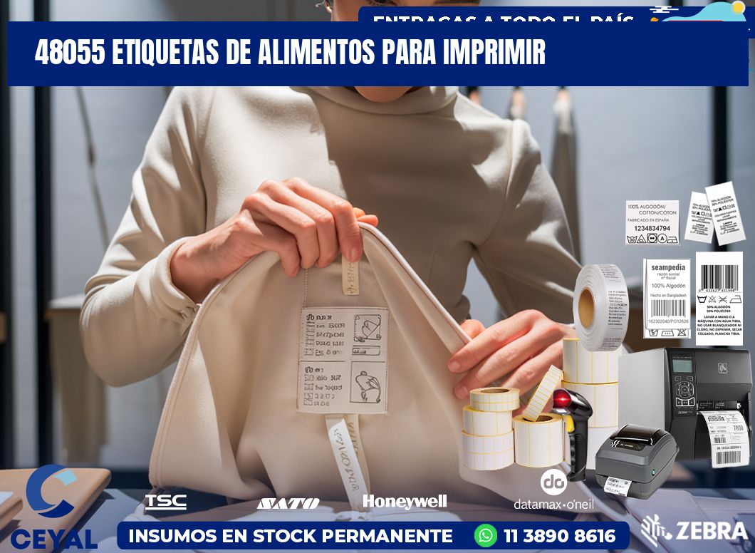48055 Etiquetas de alimentos para imprimir