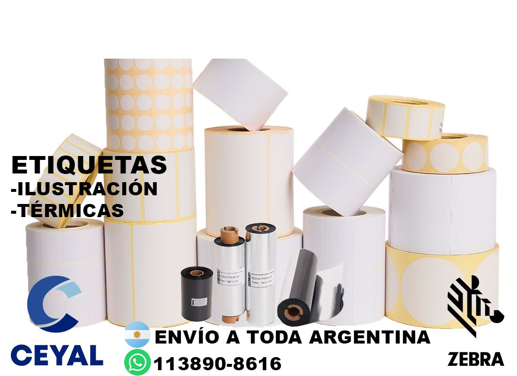 5 cajas de etiquetas 89 x 27