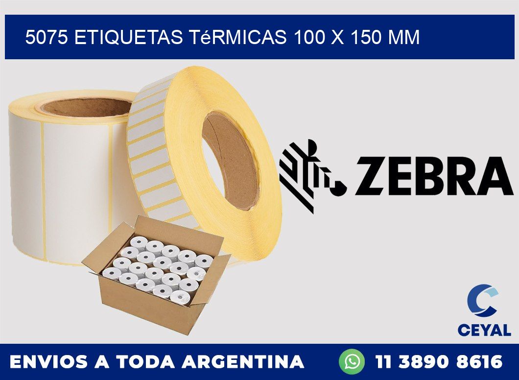 5075 Etiquetas Térmicas 100 X 150 Mm