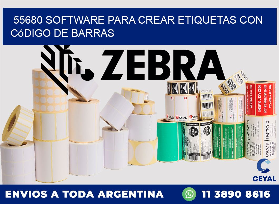 55680 Software para crear etiquetas con código de barras