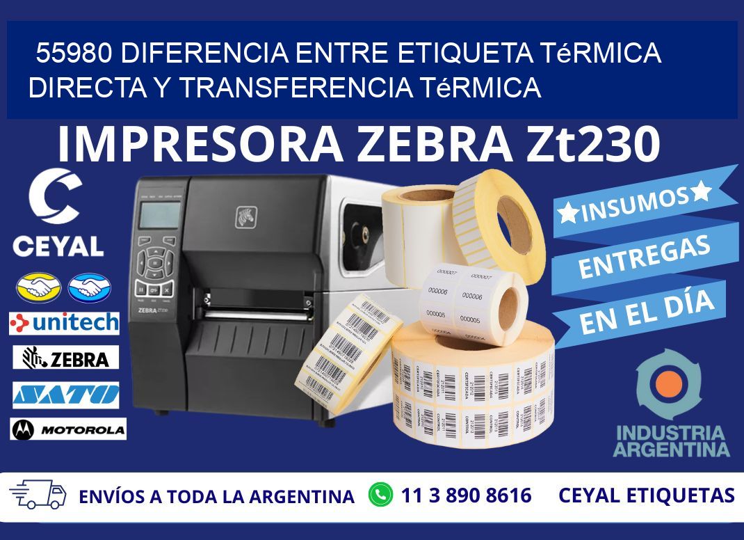 55980 diferencia entre etiqueta térmica directa y transferencia térmica