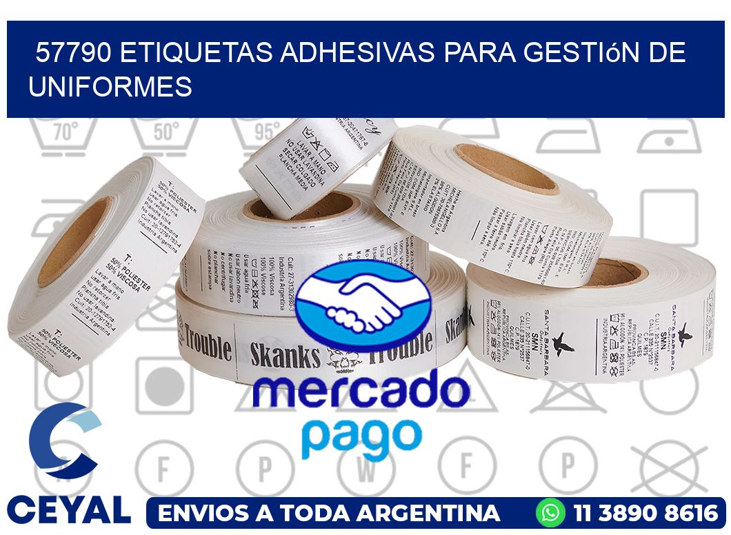 57790 Etiquetas adhesivas para gestión de uniformes