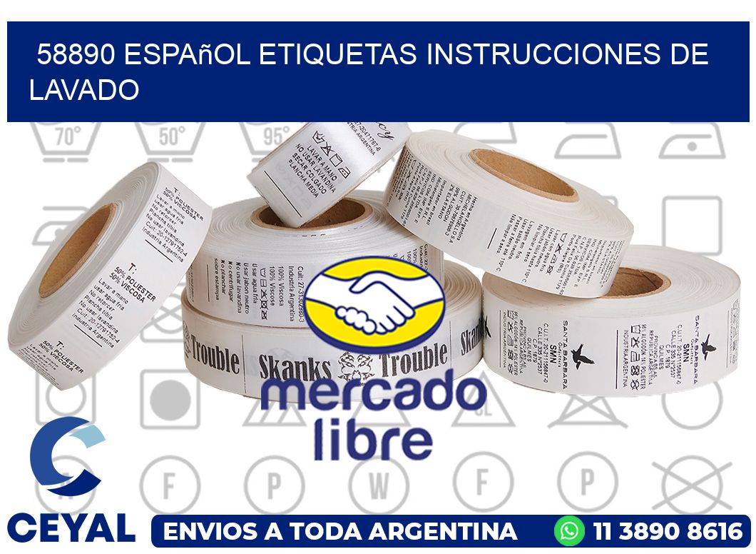 58890 español etiquetas instrucciones de lavado