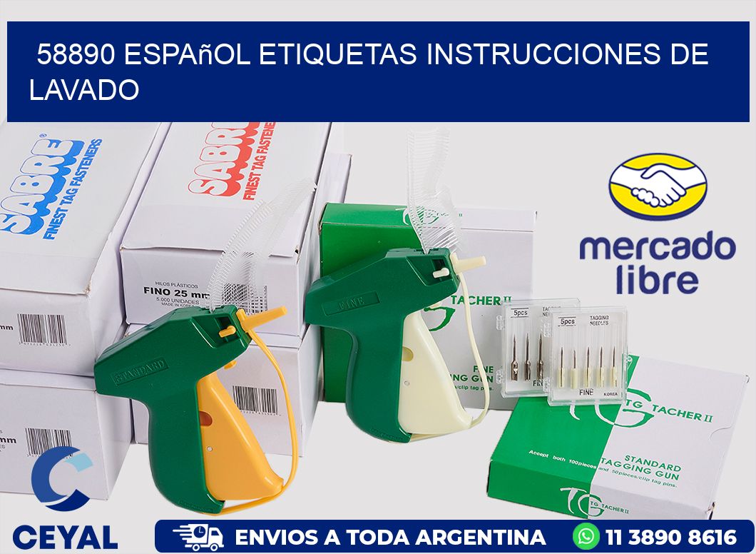 58890 español etiquetas instrucciones de lavado