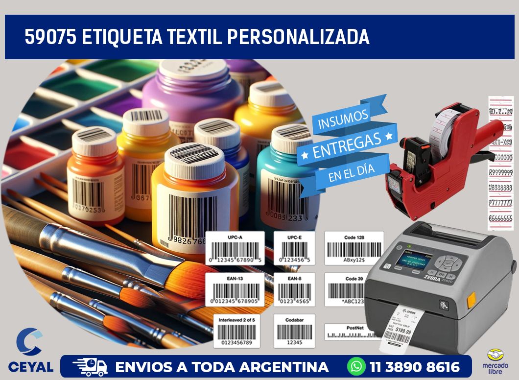 59075 Etiqueta textil personalizada