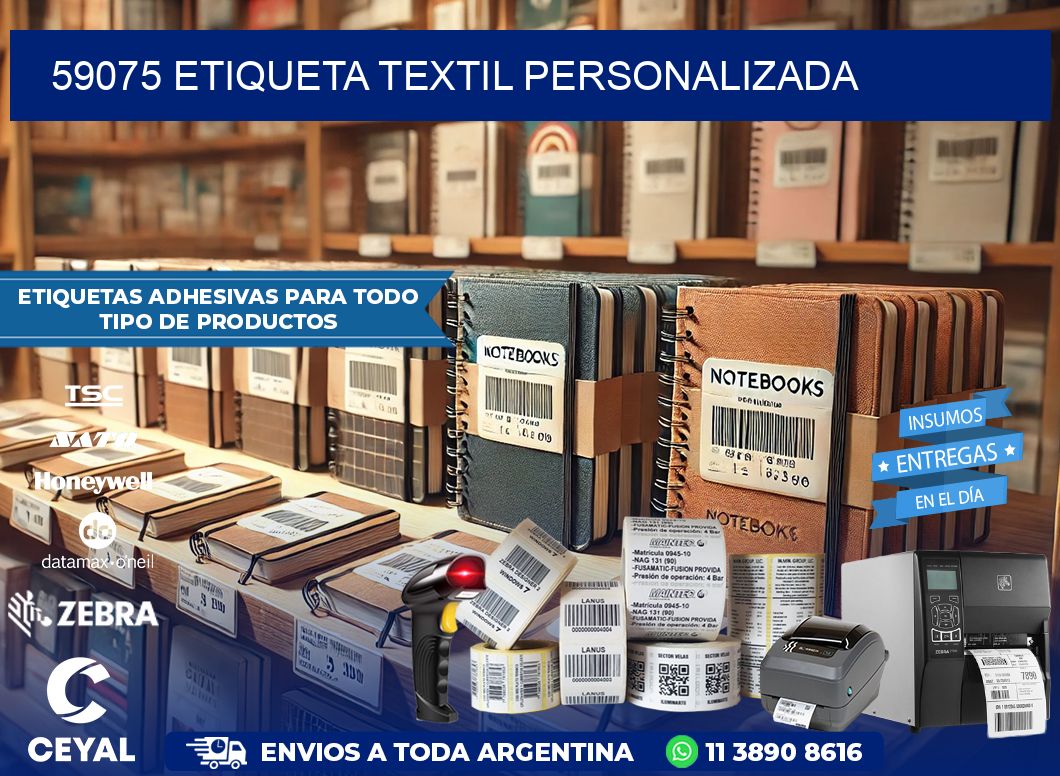 59075 Etiqueta textil personalizada