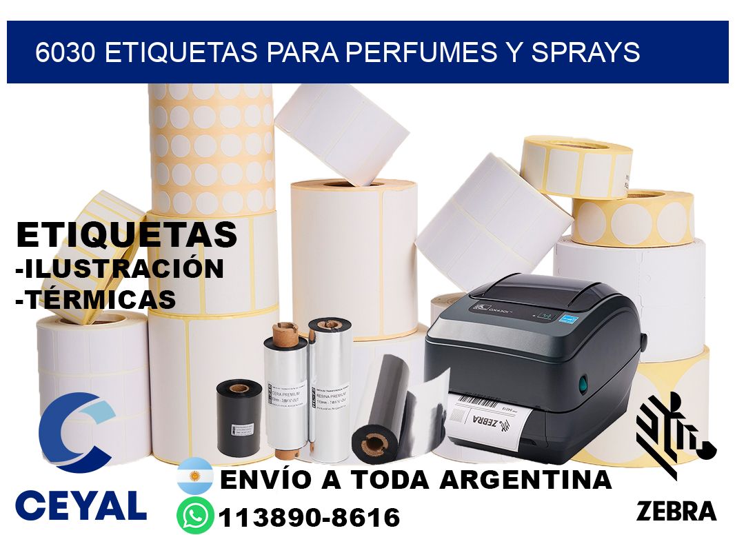 6030 Etiquetas para perfumes y sprays