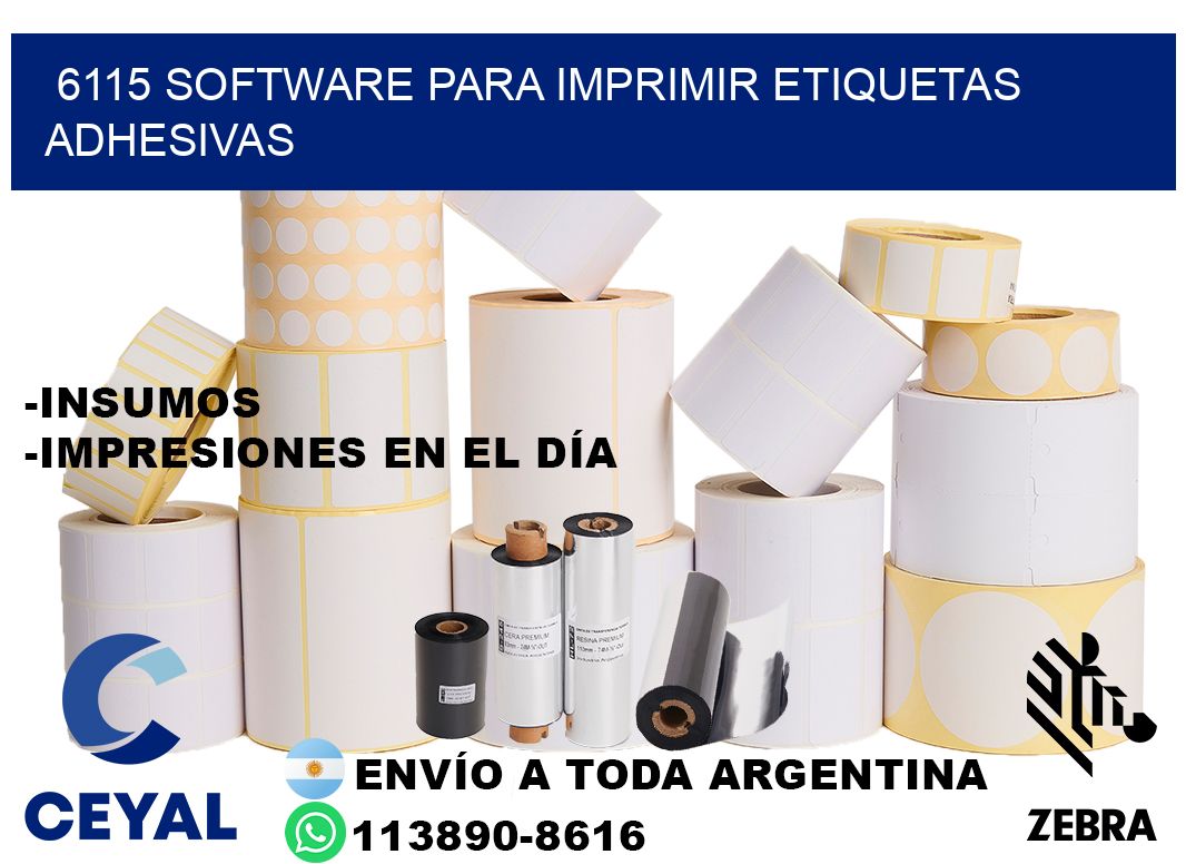 6115 software para imprimir etiquetas adhesivas